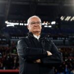 Ranieri in panchina con la roma